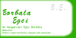 borbala egei business card