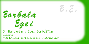 borbala egei business card